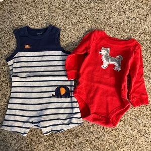 Baby onesie set (2) 9M